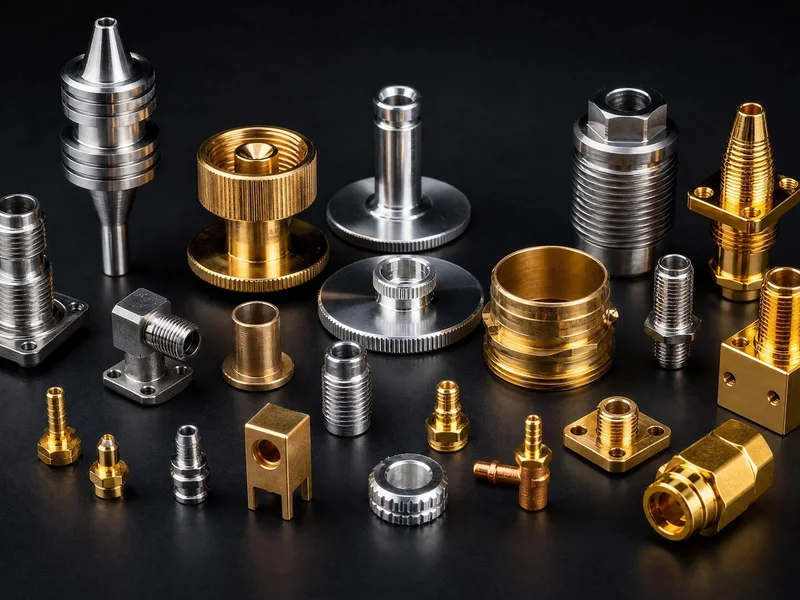 Custom machined steel and brass components